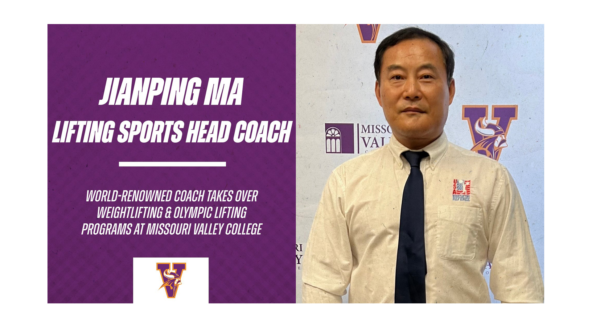 Jianping Ma New Head Coach For Lifting Sports Programs