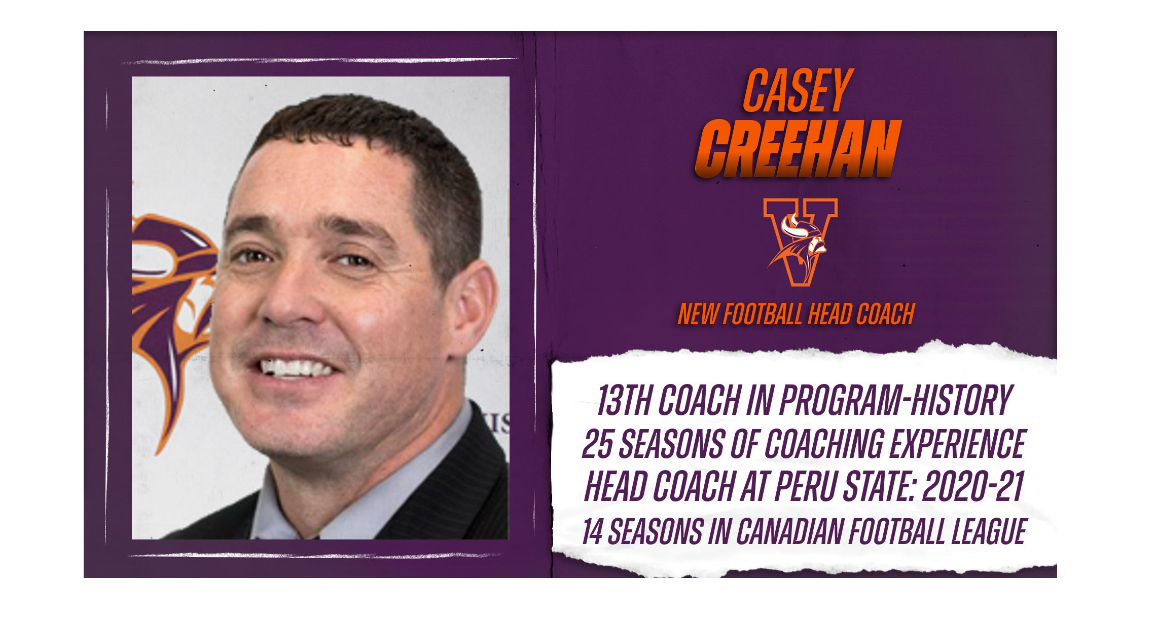 Casey Creehan Hired As New Football Head Coach