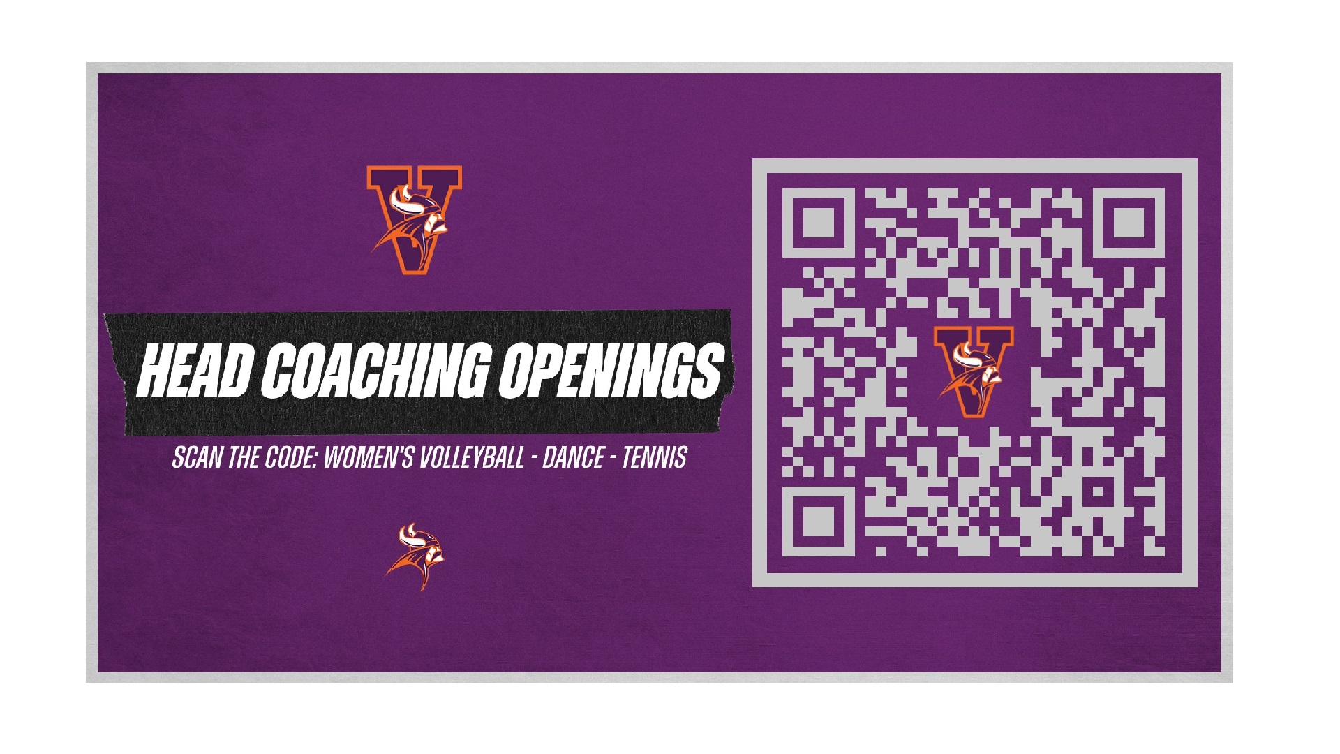 Head Coach Openings - Women's Volleyball - Tennis - Dance
