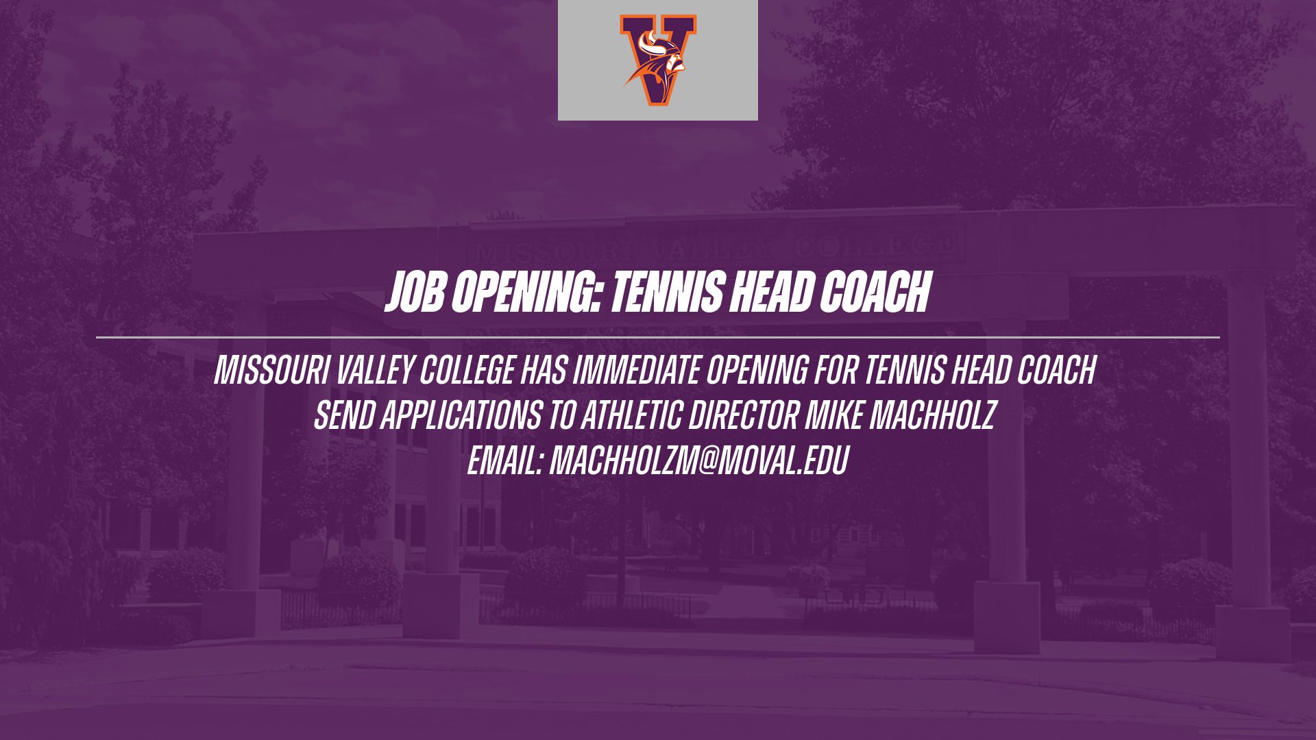Job Opening: Tennis Head Coach
