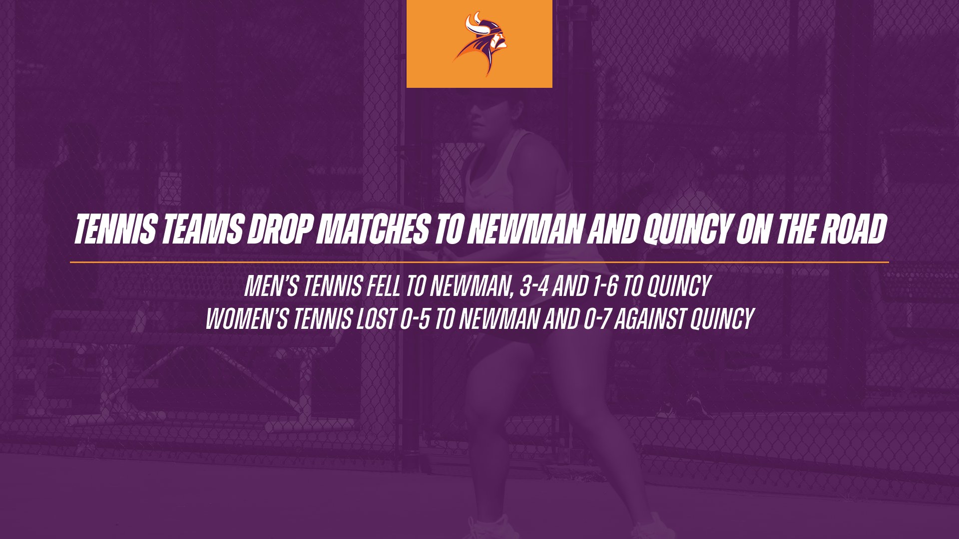 Tennis Teams Drop Matches to Newman and Quincy on the Road