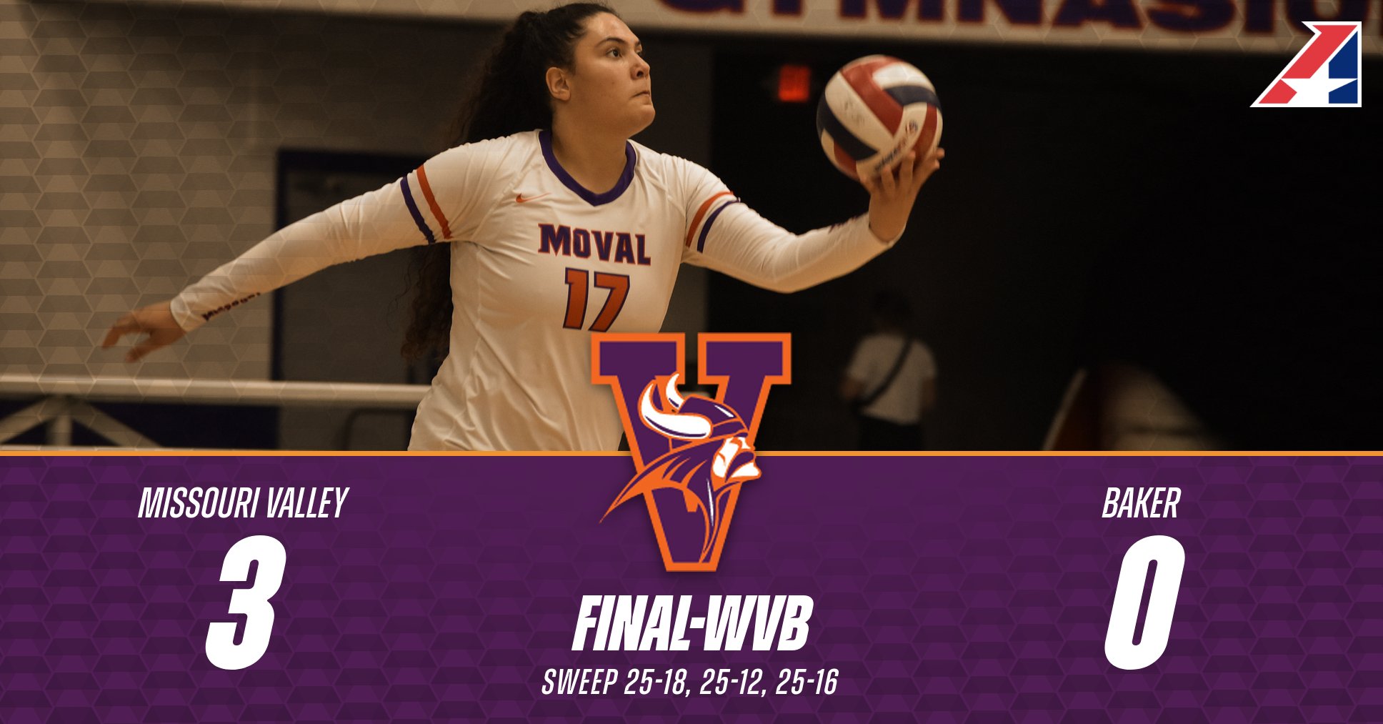 Women's Volleyball Sweeps Past Baker at Home
