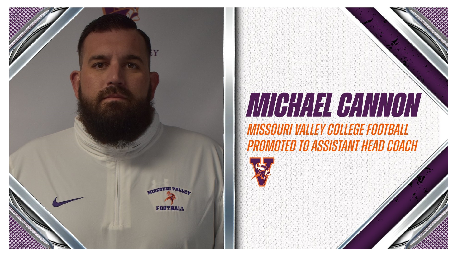 Michael Cannon Promoted to Assistant Football Head Coach