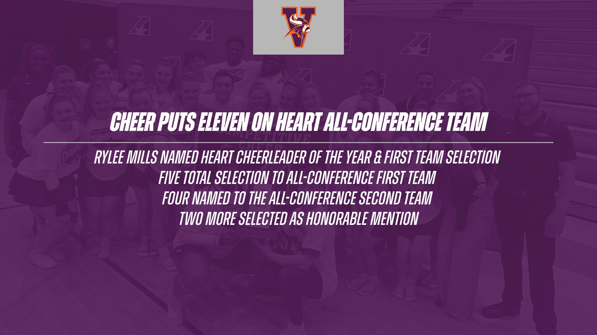 Cheer Puts Ten on All-Conference Team & Cheerleader of the Year