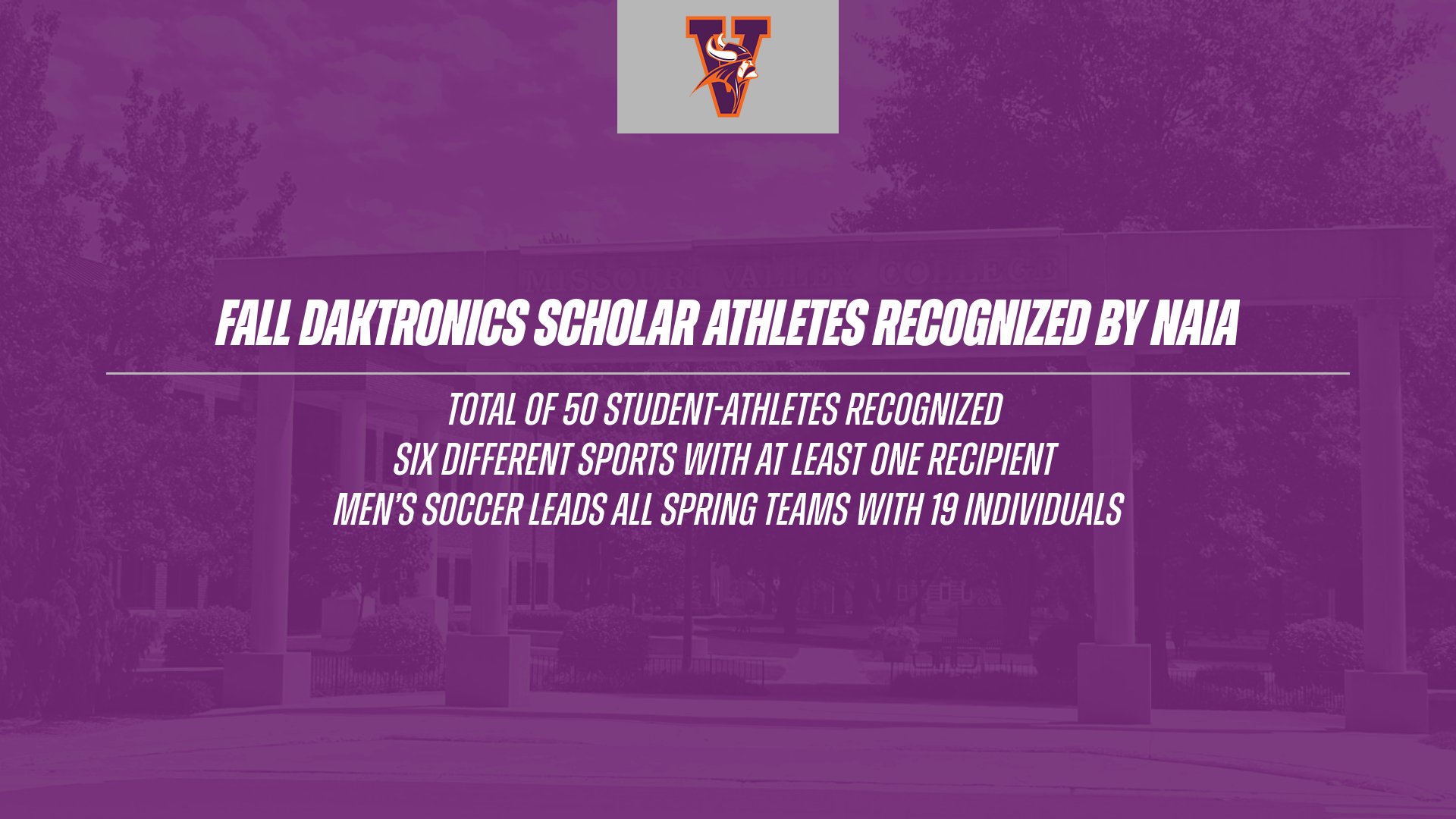Fifty Missouri Valley College Fall Sport Student-Athletes Earn NAIA Scholar Athlete Honors