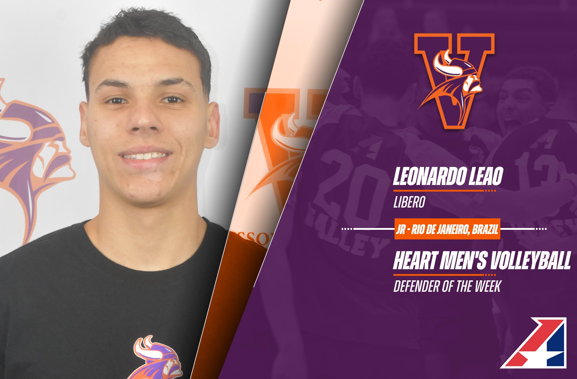Men's Volleyball Student-Athlete Earns Weekly Heart Award