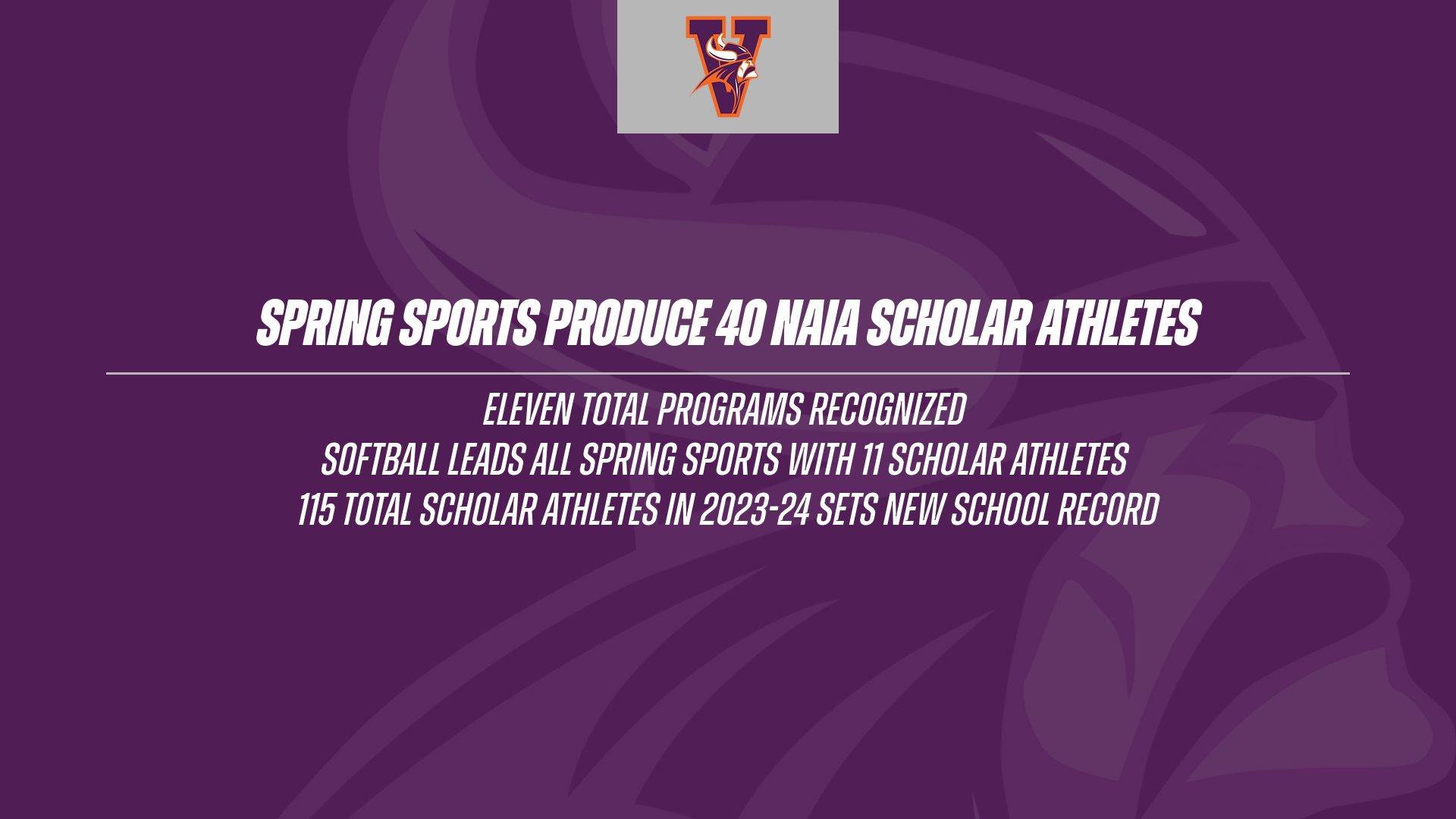 Spring NAIA Scholar Athletes Recognized, New Department Record Set