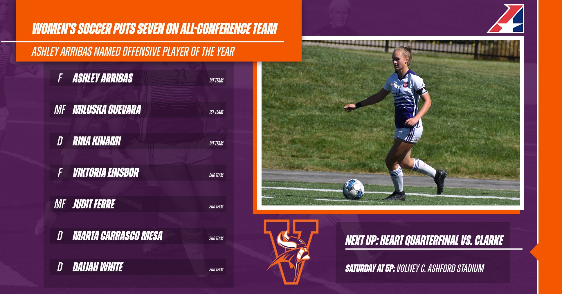 Women's Soccer Puts Seven on All-Conference Team, Offensive Player of the Year