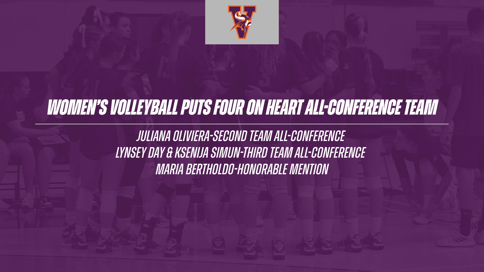 Four Vikings Named to Heart All-Conference Volleyball Team