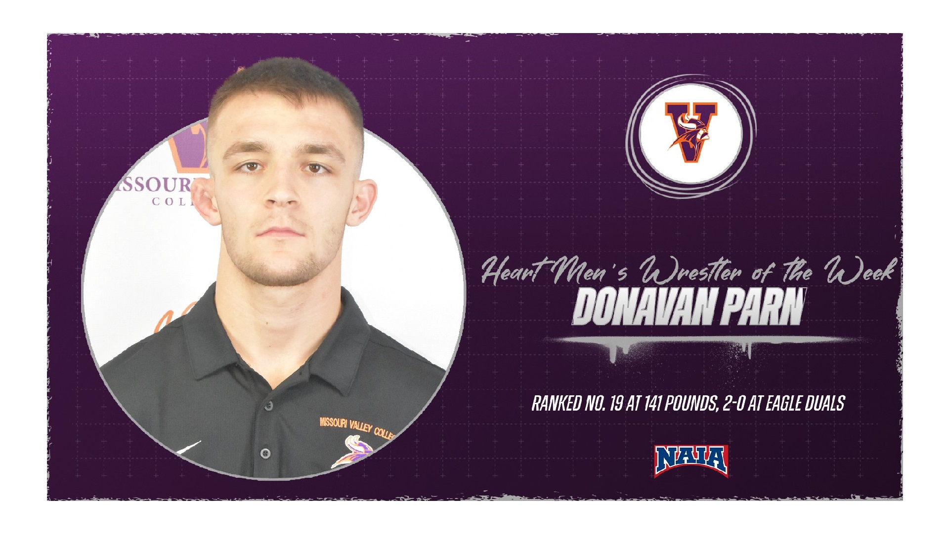 Men's Wrestler Earns Weekly Heart Award