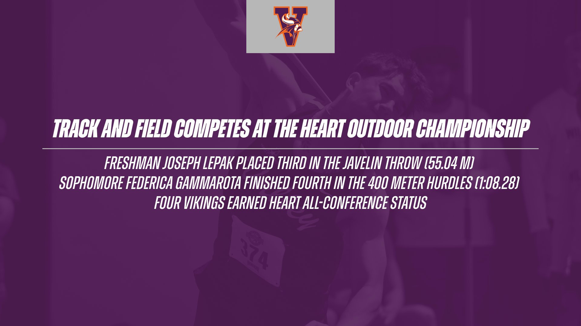 Track and Field Competes at the Heart Outdoor Championship