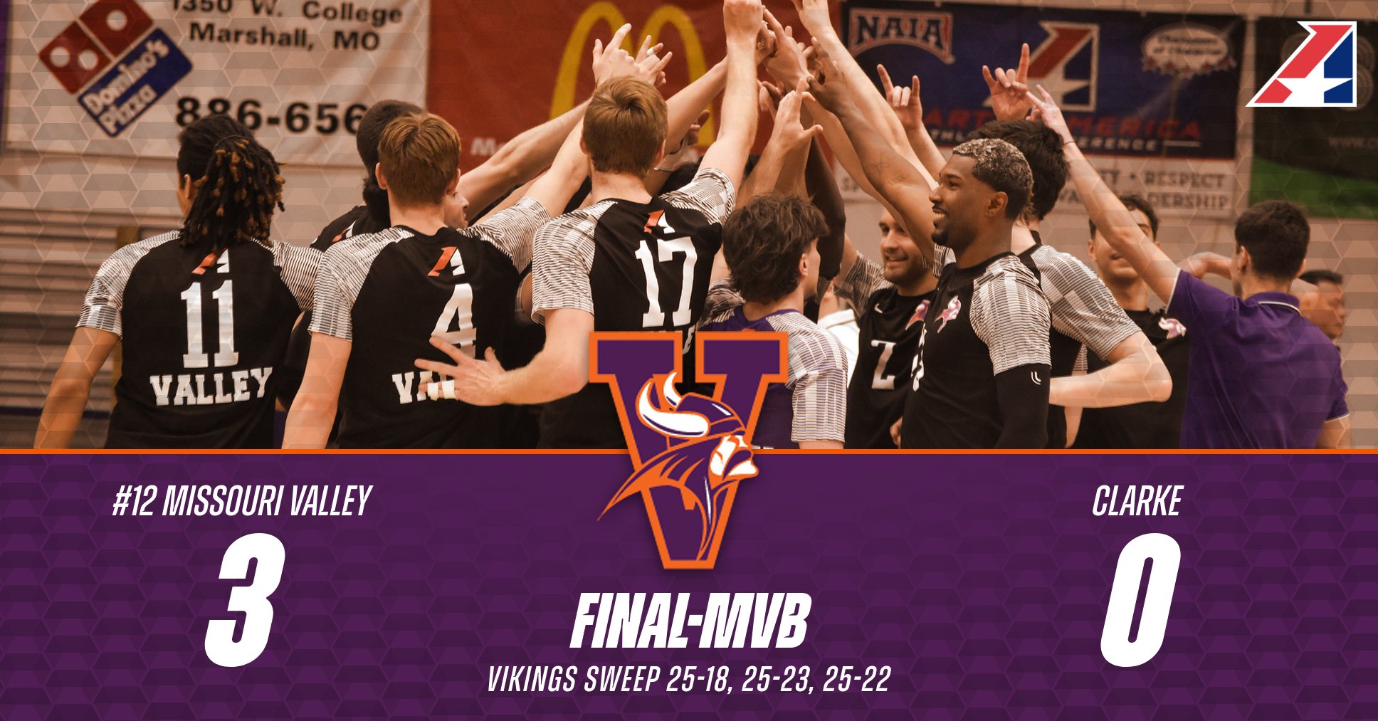 No. 12 Men's Volleyball Sweeps Past Clarke at Home
