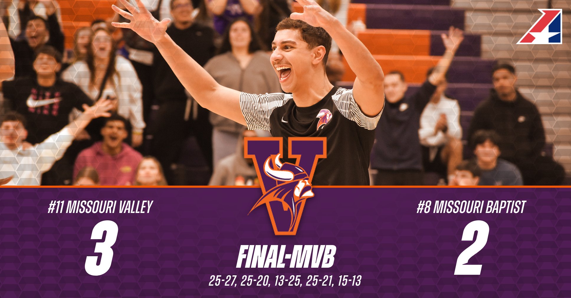 No. 11 Men's Volleyball Outlasts No. 8 Missouri Baptist on the Road