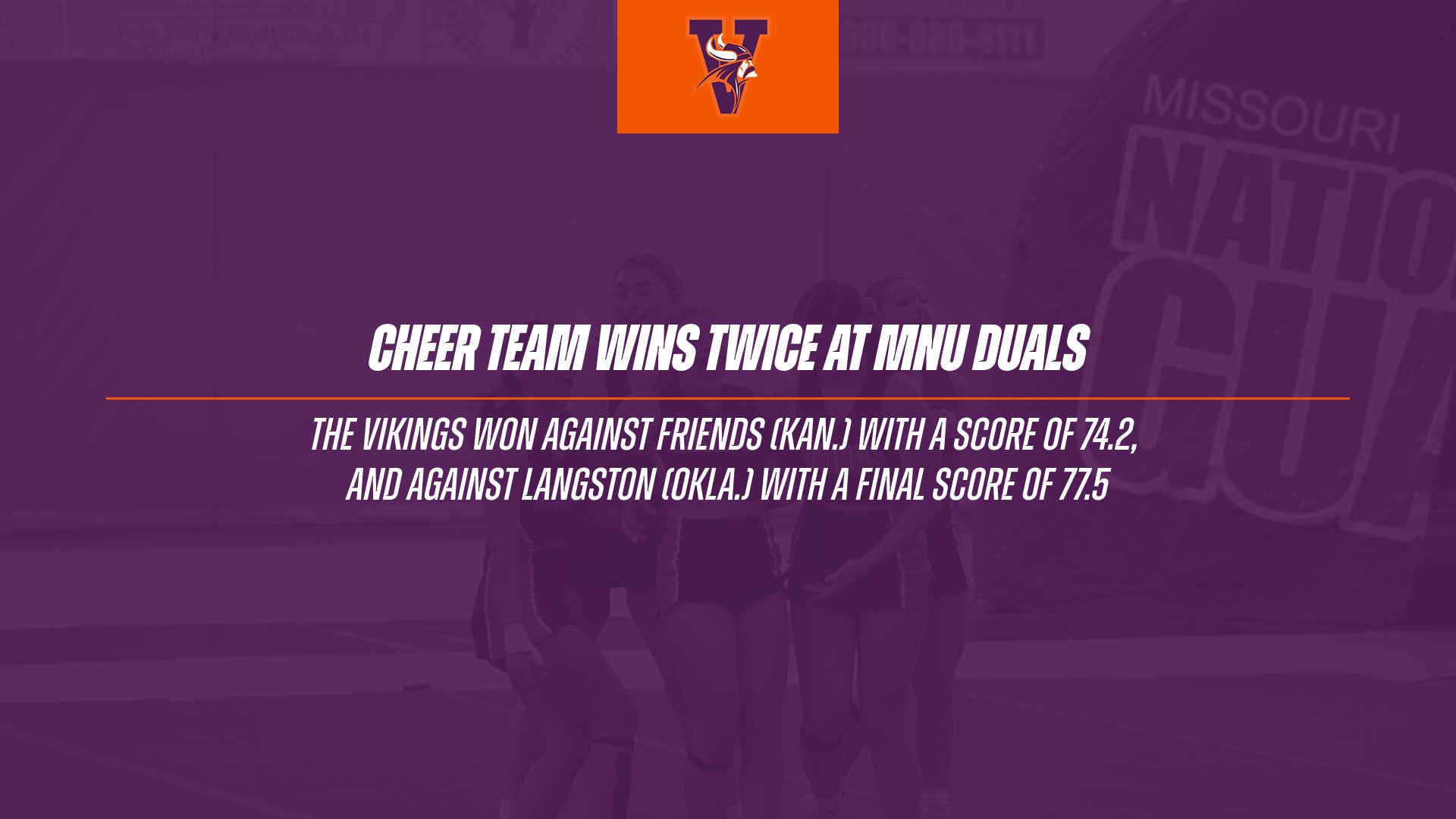 Cheer Team Wins Twice at MNU Duals